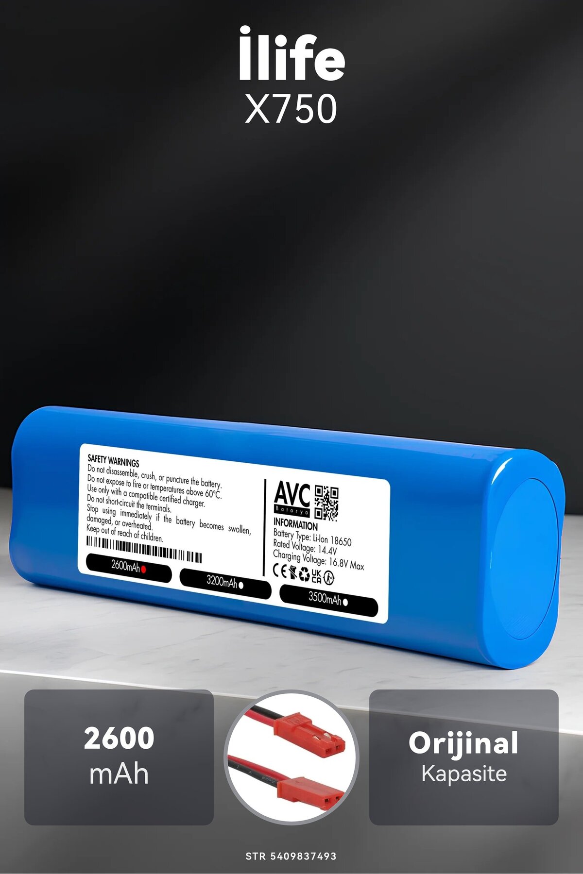 İlife X750 2600mAh Robot Süpürge Bataryası