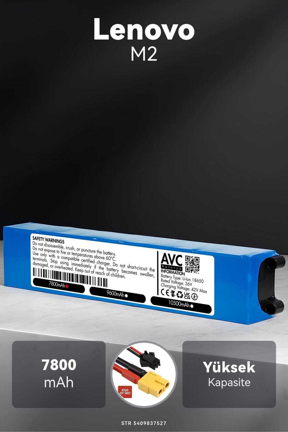 Lenovo M2 / 36V 7800mAh Elektrikli Scooter Bataryası