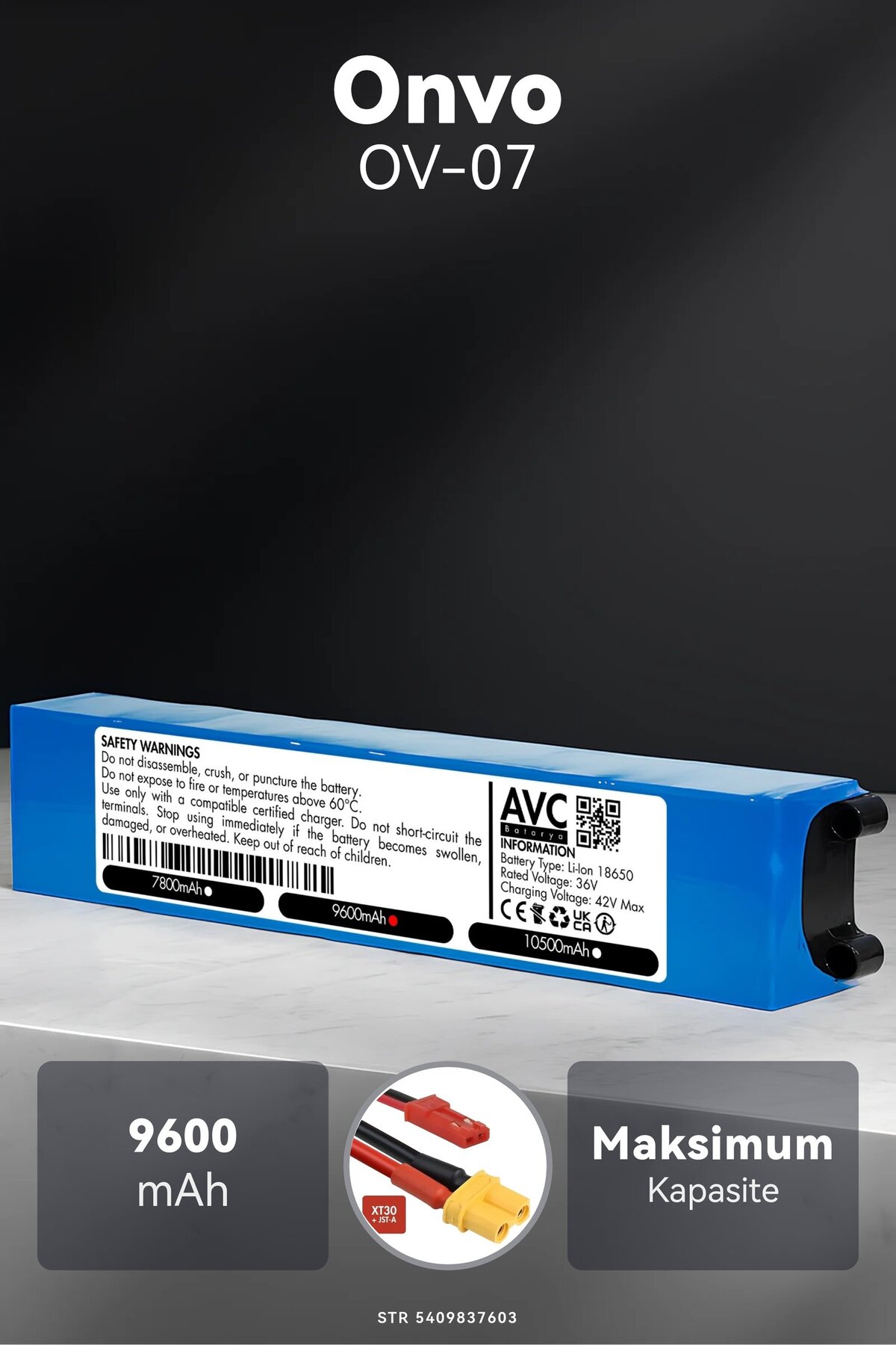 Onvo OV-07 36V 9600mAh Elektrikli Scooter Bataryası