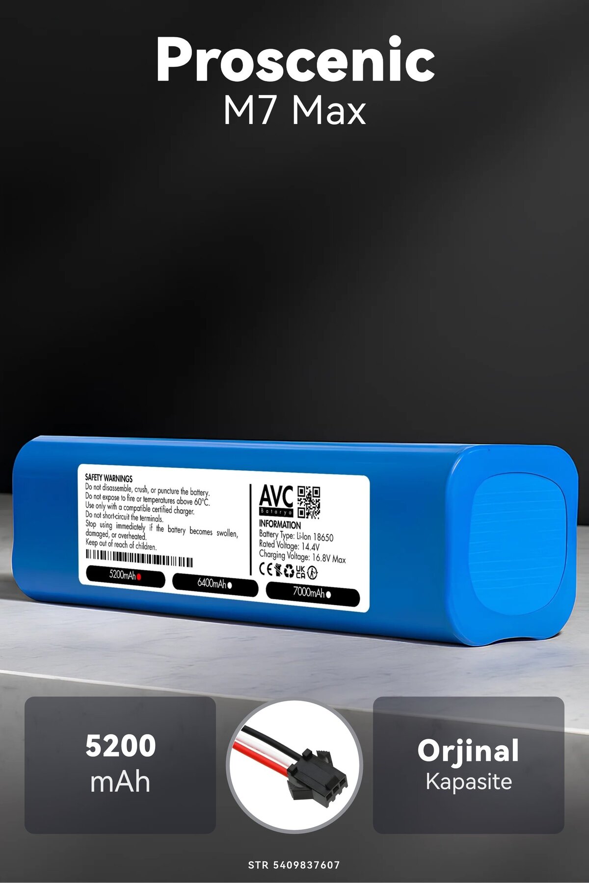 Proscenic M7 Max 5200mAh Robot Süpürge Bataryası