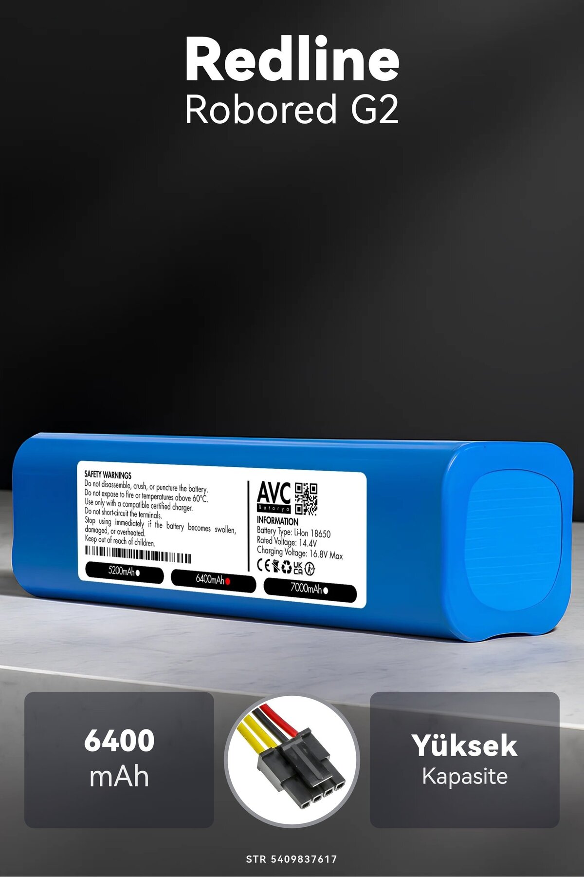 Redline Robored G2 6400mAh Robot Süpürge Bataryası