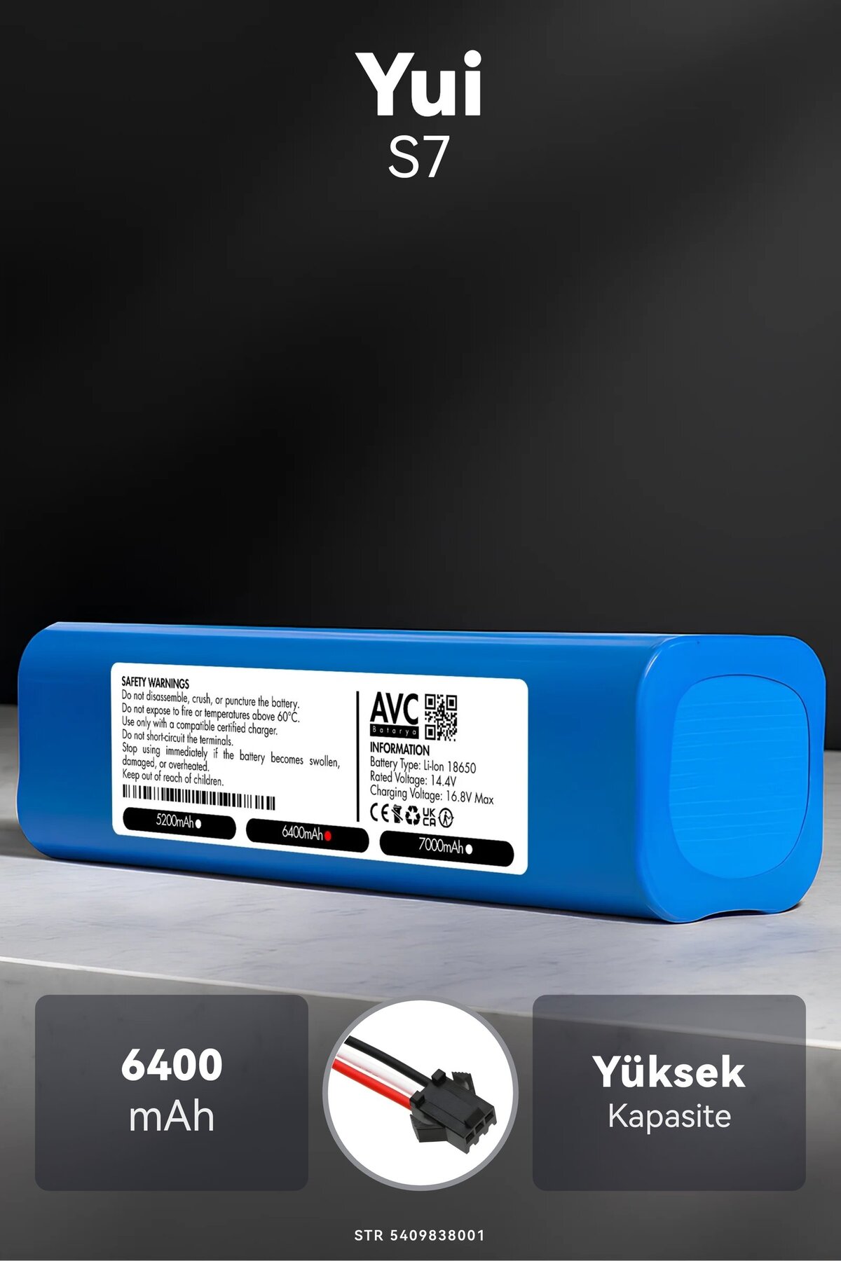 Yui S7 6400mAh Robot Süpürge Bataryası